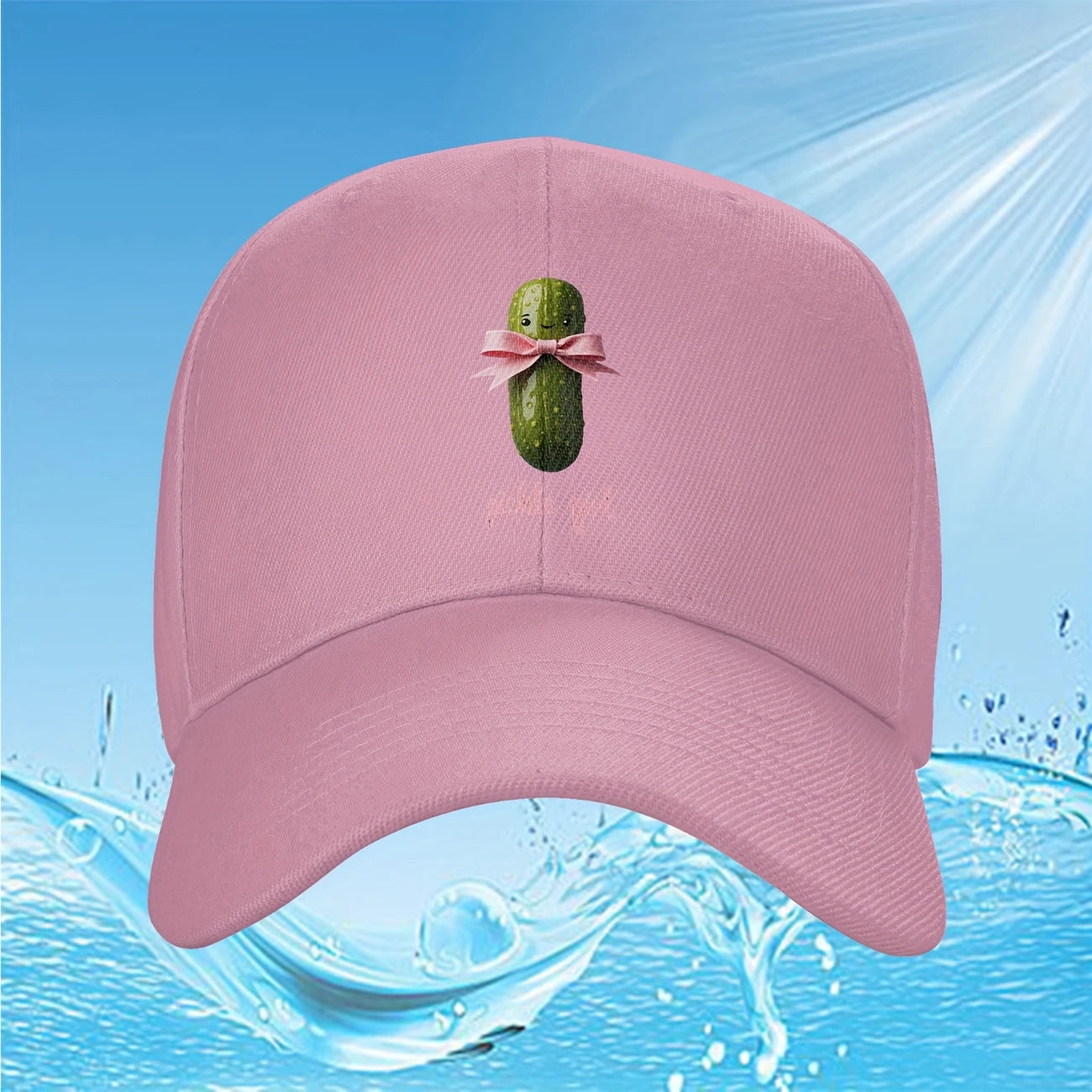 Pickle-with-Pink-Bow-Unisex-Sun-Protection-Breathable-