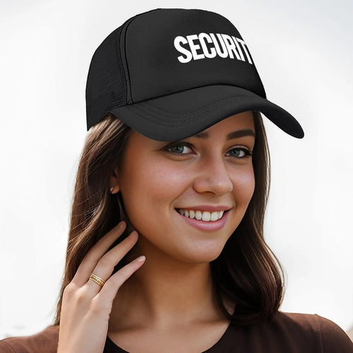 Security Print Unisex Quick-Dry Mesh Trucker Hat - Adjustable